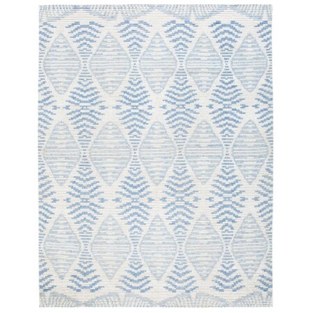 Safavieh 8 x 10 ft. Kenya Hand Knotted Rectangle Area Rug Light Blue & Ivory KNY175L-8